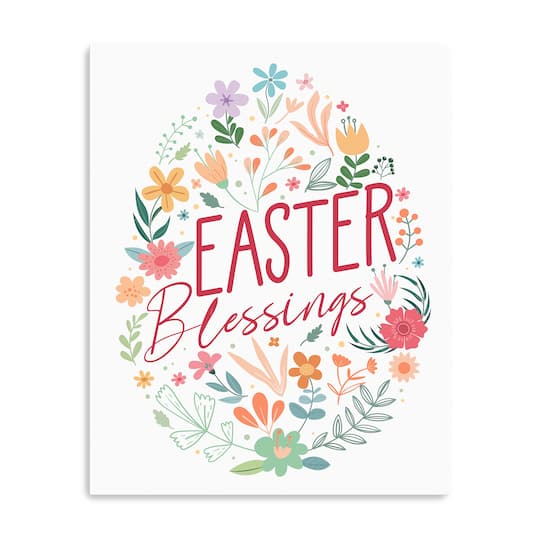 Lumaprints Floral Easter Blessing Canvas Giclée Art